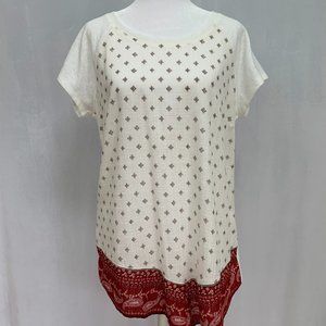 STYLE & CO Boho Floral Paisley Oversized Top Blouse